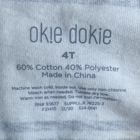 Okie Dokie Toddler Boys Striped Tee Shirt 4T - Picture 4 of 5